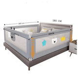Set 4 bariere protectie culisante pentru pat, inaltime reglabila 68 - 98 cm, 160 cm 180 cm 200 cm - BUZ.RO