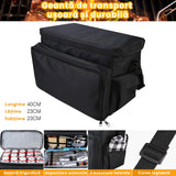 Set accesorii ustensile gratar geanta Frigorifica si Husa de Transport, cleste, termometru, paleta,otel inoxidabil, 15 accesorii - BUZ.RO