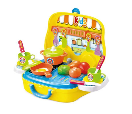 Set bucatarie, aragaz copii cu legume,vesela , interactiv , distractiv , 24 piese - BUZ.RO