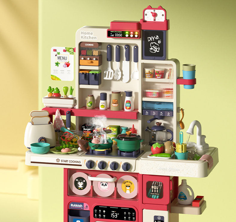 Set bucatarie completa pentru copii,multifunctionala, cu lumini,sunete  si accesorii ,101 piese