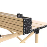 Set camping cu masa si 2 scaune pliabile, cu geanta de transport, aluminiu, aurie, 53x51x50 cm - BUZ.RO