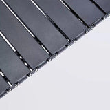 Set camping cu masa si 4 scaune pliabile, cu geanta de transport, aluminiu, negru, 95x52x50 cm