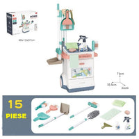 Set curatenie copii , cu matura si pamatuf , set 15 piese
