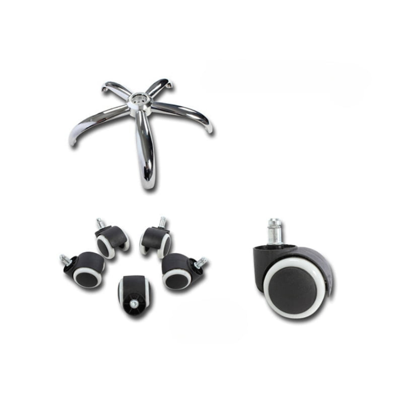 Set de 2 scaune birou, cu roti, inaltime reglabila intre 43 - 53 cm,103x42cm, negru - BUZ.RO