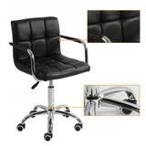 Set de 2 scaune birou, cu roti, inaltime reglabila intre 43 - 53 cm,103x42cm, negru - BUZ.RO