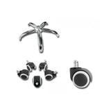 Set de 2 scaune birou, cu roti, inaltime reglabila intre 43-53 cm,103x42cm, negru