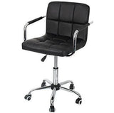 Set de 2 scaune birou, cu roti, inaltime reglabila intre 43-53 cm,103x42cm, negru
