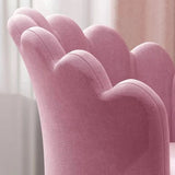 Set 2 scaune birou, modern, din catifea, elegant, ergonomic, rotativ, inaltime reglabila intre 74-84 cm, roz