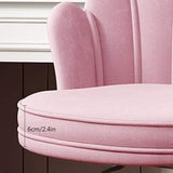 Set 2 scaune birou, modern, din catifea, elegant, ergonomic, rotativ, inaltime reglabila intre 74-84 cm, roz