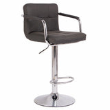 Set de 2 scaune salon bar, inaltime reglabila intre 64 - 84 cm, dimensiuni 116 x 43cm, negru - BUZ.RO