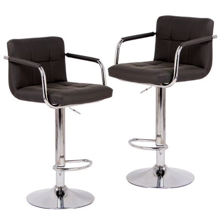 Set de 2 scaune salon bar, inaltime reglabila intre 64 - 84 cm, dimensiuni 116 x 43cm, negru - BUZ.RO