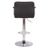 Set de 2 scaune salon bar, inaltime reglabila intre 64-84 cm, dimensiuni 116 x 43cm, negru