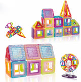 Set de constructie magnetica, educativ si creativ, magnetic construction blocks cu 56 piese