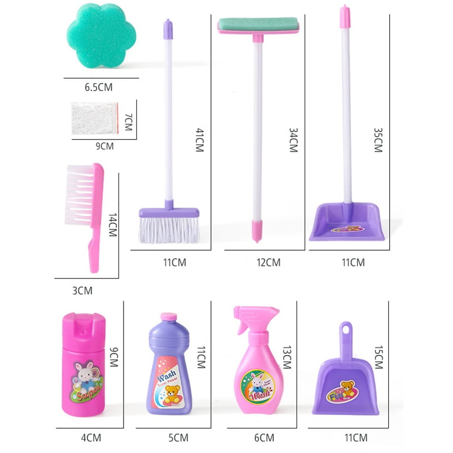 Set curatenie copii, educativ si interactiv, 12 piese, aspirator inclus, matura, faras, 51cmx29cmx27.5cm