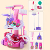 Set curatenie copii, educativ si interactiv, 12 piese, aspirator inclus, matura, faras, 51cmx29cmx27.5cm
