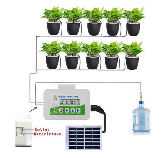 Set de irigare automat cu temporizatoare solar/inteligent, stropitoare irigatie - BUZ.RO