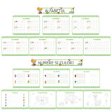 Set educativ Montessori, carte activitati prescolare, pentru copii, autocolante, markere, 3 ani+ - BUZ.RO