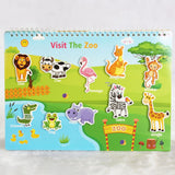 Set educativ Montessori, carte activitati prescolare, pentru copii, autocolante, markere, 3 ani+ - BUZ.RO