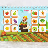 Set educativ Montessori, carte activitati prescolare, pentru copii, autocolante,  markere, 3 ani+