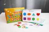 Set educativ Montessori, carte activitati prescolare, pentru copii, autocolante,  markere, 3 ani+