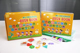 Set educativ Montessori, carte activitati prescolare, pentru copii, autocolante,  markere, 3 ani+