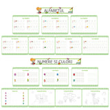 Set educativ Montessori, carte activitati prescolare, pentru copii, autocolante,  markere, 3 ani+
