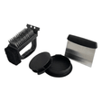 Set Gratar 4 in 1: Presa Burger, Perie Sarma, Racleta si Burete Curatare Grill - BUZ.RO