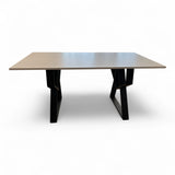 Set masa cu scaune bucatarie, dining, living, sufragerie, blat din pal cu picioare metalice, scaune husa catifea gri, 4 persoane, Alina - BUZ.RO