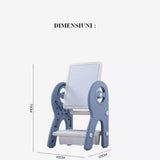 Set masa si scaun, interactiva 2in1 cu tabla de scris si masa lego si cos de depozitare, pentru copii, cu 3 carioci si jucarii lego incluse, multifunctionala, roz blue - BUZ.RO