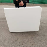 Set mobilier gradina/camping masa pliabila si 6 scaune, gradina sau terasa, pescuit, portabil, alb gri