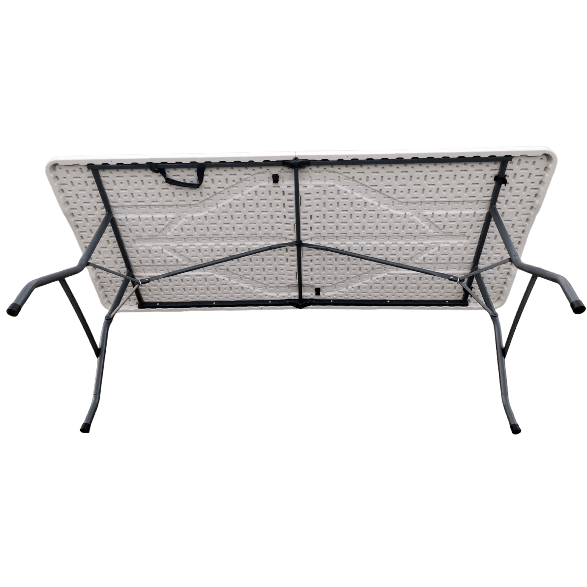 Set mobilier gradina/camping masa pliabila si 6 scaune, gradina sau terasa, pescuit, portabil, alb gri