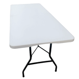 Set mobilier gradina/camping masa pliabila si 6 scaune, gradina sau terasa, pescuit, portabil, alb gri