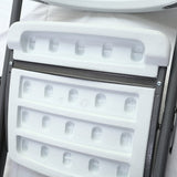 Set mobilier gradina/camping masa pliabila si 6 scaune, gradina sau terasa, pescuit, portabil, alb gri