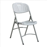 Set mobilier gradina/camping masa pliabila si 6 scaune, gradina sau terasa, pescuit, portabil, alb gri