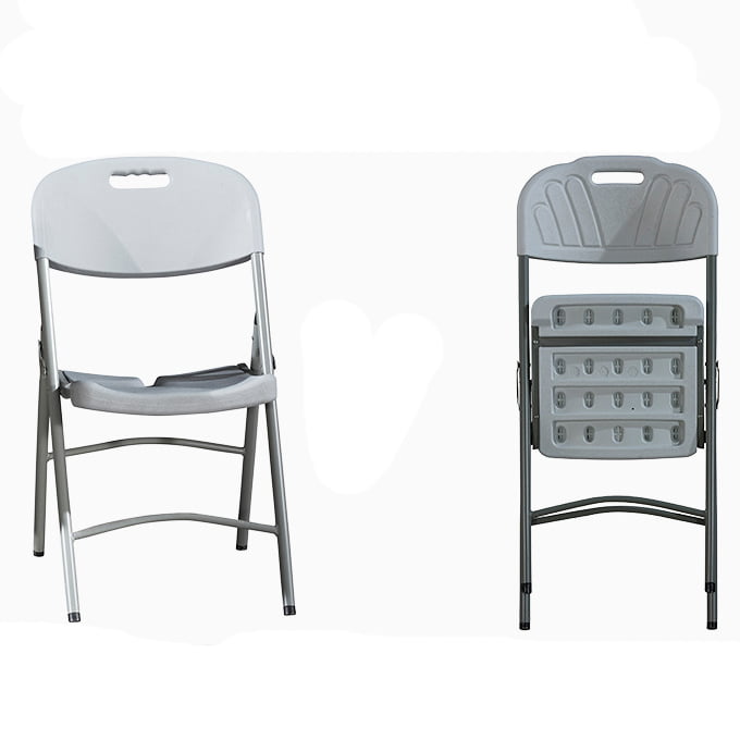 Set mobilier gradina/camping masa pliabila si 6 scaune, gradina sau terasa, pescuit, portabil, alb gri