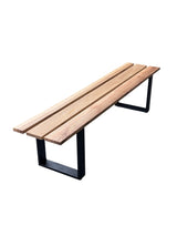 Set Mobilier lemn masa si 2 banci pentru interior sau exterior, living, cabana, terasa/gradina, Masa cu Banca Lemn Masiv rustic 1.8m x 68cm , Gradina cu Banca 1.8m x 39 cm si Picioare din metal moderne - BUZ.RO