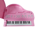 Set muzical, pentru copii, pian copii, cu 36 taste, microfon karaoke si scaunel, sunete si melodii, Mp3, roz