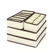 Set organizatoare si cutie depozitare pentru lenjerie, sosete, 4 piese , 38 compartimente PP, crem - BUZ.RO
