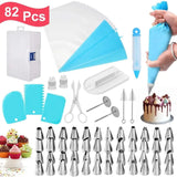 Set patiserie cu 82 piese si sabloane pentru decorare torturi si prajituiri
