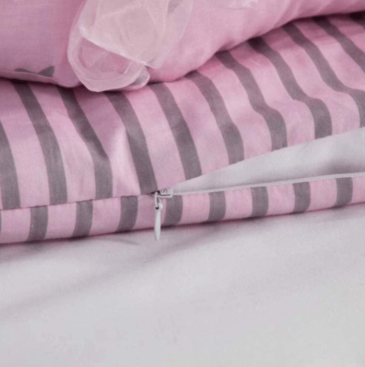 Set patut portabil, bebe baby nest cu lenjerie, perna, bumper protectie anti - alunecare, verde cu iepuri gri - BUZ.RO