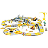 Set pista curse, 346 piese flexibile, jucarie interactiva, cu masini, jucarii baieti si fete, + 3 ani, montessori - BUZ.RO