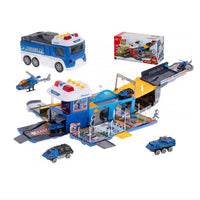 Set pista masinute , lumini , sunete , multiple accesorii , 3+ albastru