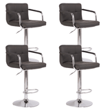 Set scaune pentru bar, salon, ajustabil, 116x43cm, negru - BUZ.RO