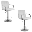 Set scaune salon/bar, reglabil, hidraulic, picior static, alb/negru – design modern - BUZ.RO