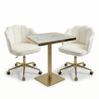 Set scaune si masa|modern|cadru metalic| scaun inaltime reglabila | masa efect marmura - BUZ.RO