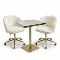 Set scaune si masa|modern|cadru metalic| scaun inaltime reglabila | masa efect marmura