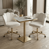 Set scaune si masa|modern|cadru metalic| scaun inaltime reglabila | masa efect marmura - BUZ.RO
