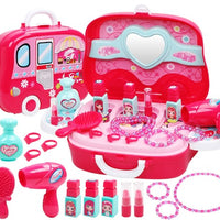 Trusa de machiaj jucarie pentru fetite , 17 piese