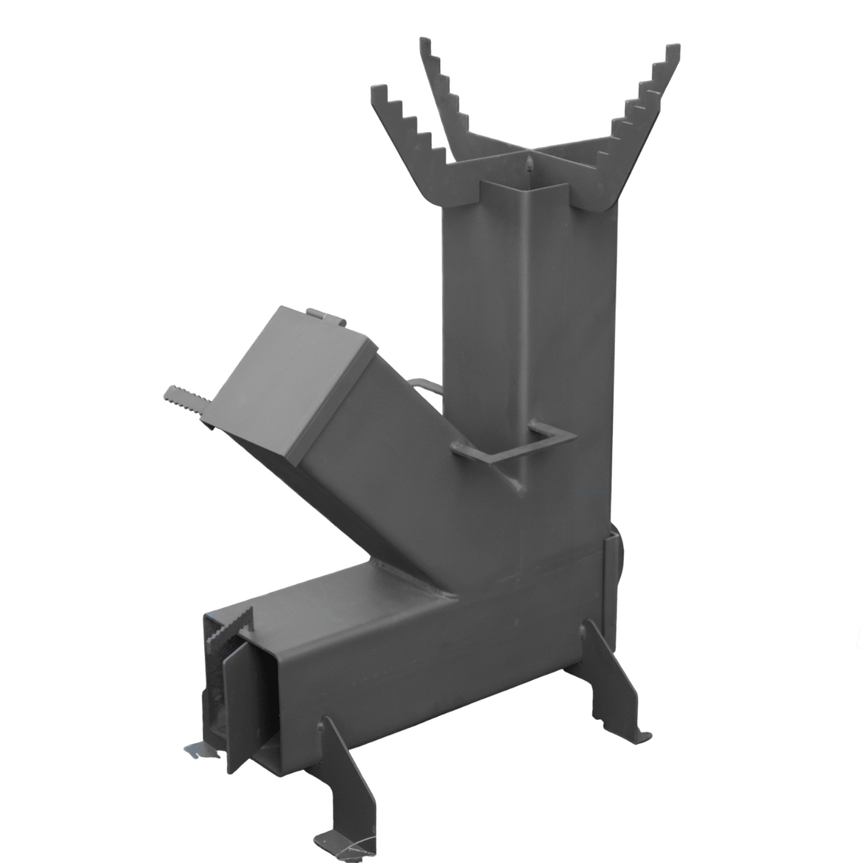 Soba de gatit cu manere, pe lemne, cu plita, otel, portabila, pentru disc si ceaun, 65x35x80 cm - BUZ.RO