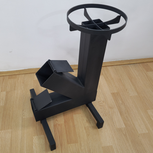 Soba de gatit pe lemne cu manere, soba cu plita, otel carbon, portabila, pentru disc si ceaun, 65.5x35x33cm NEVOPSITA